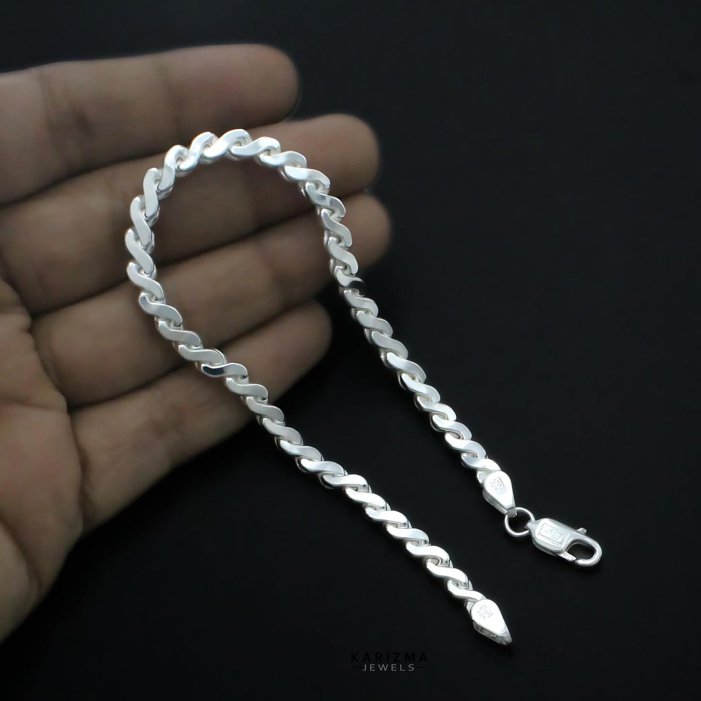 925 Sterling Silver handmade gifting Men's Bracelet Man Jewelry 8.5"