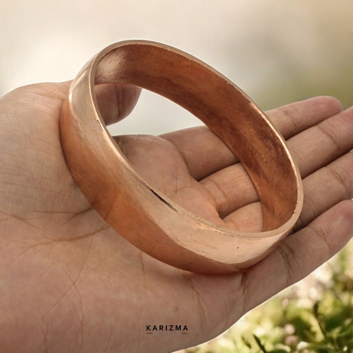 Heavy wide Jointless Copper Bangle bejod tamba ka kada for astrology