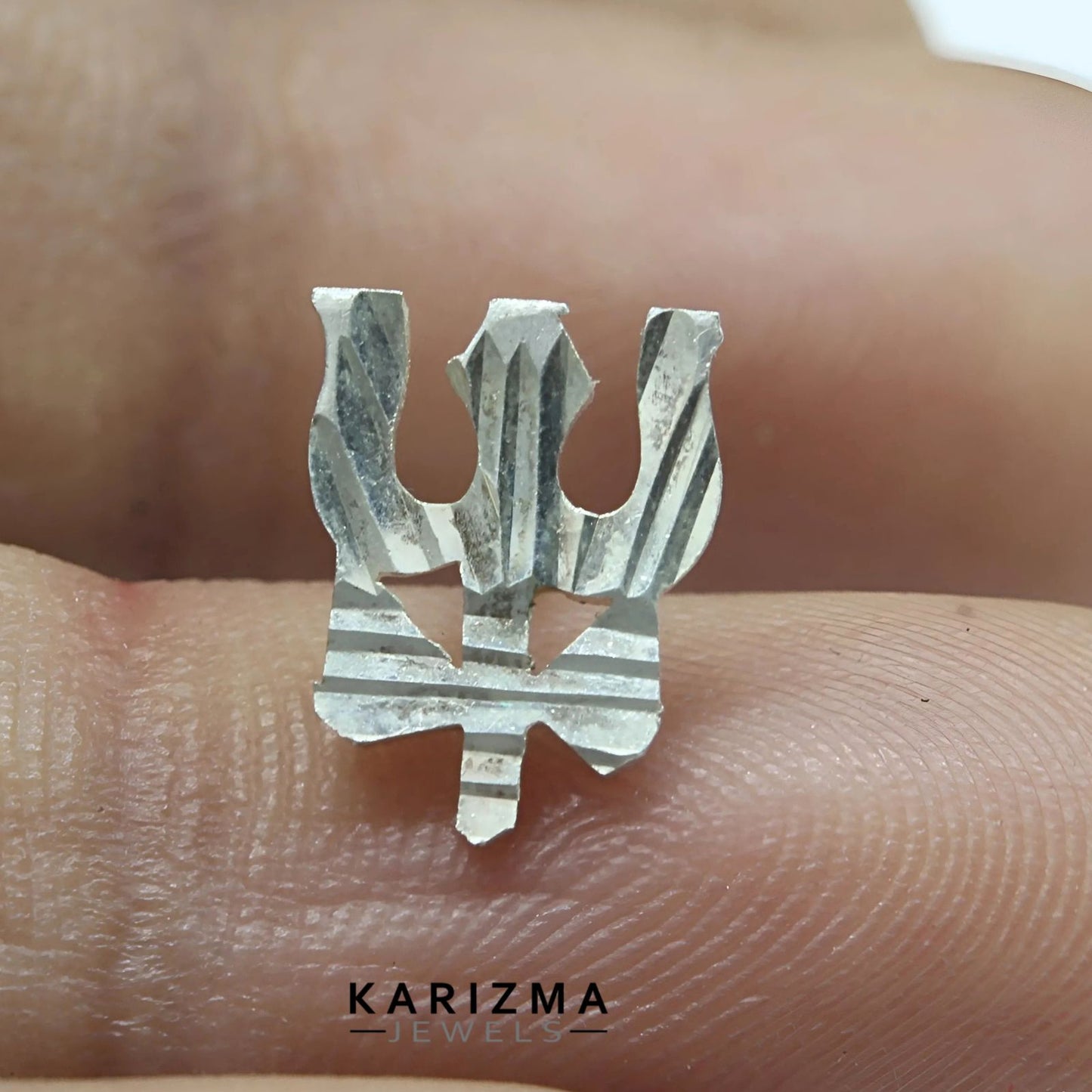 Real Sterling Silver amazing Trishul Single Stud Earring For Men