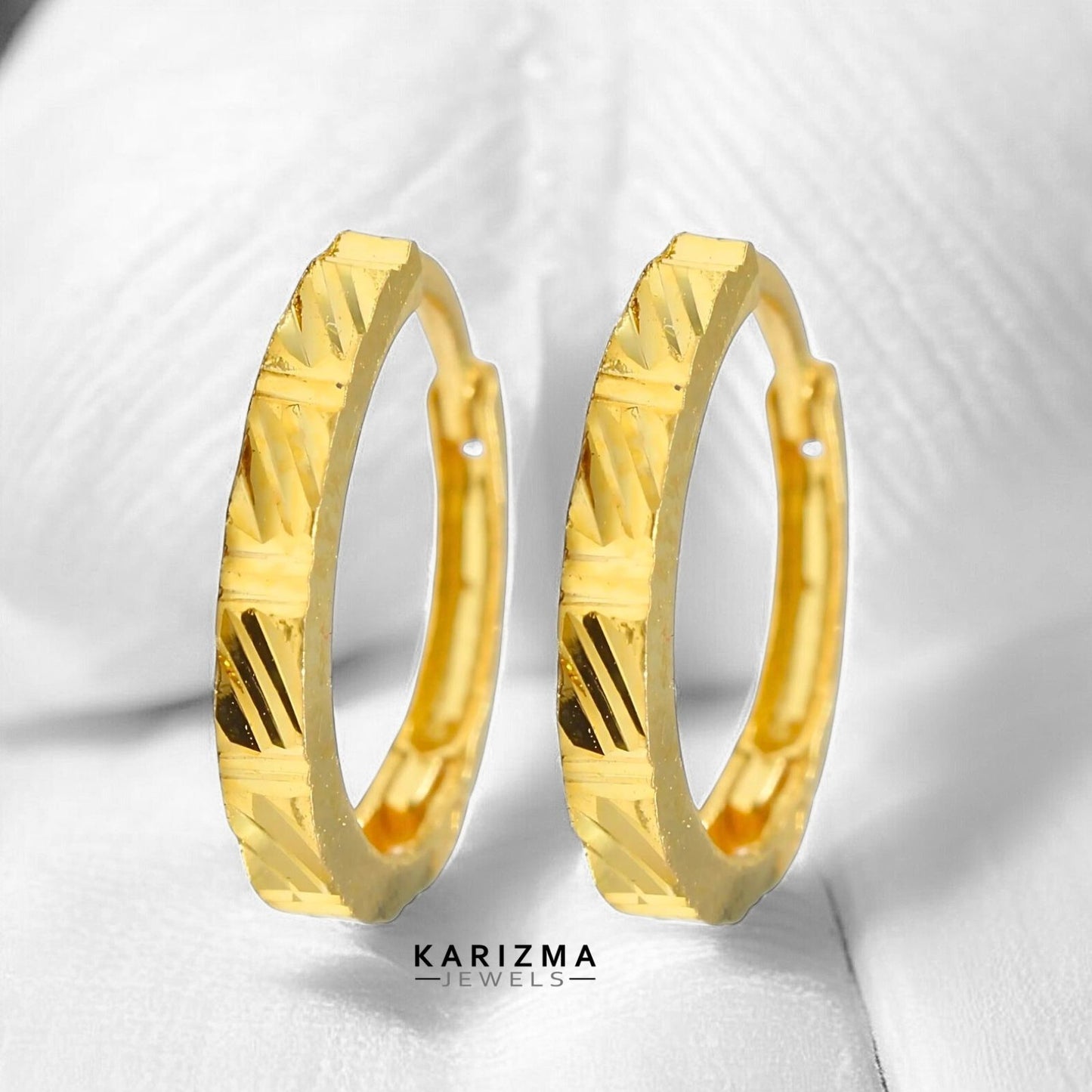 18K Real Gold women daily wear Clicker Nose Ring - Earring Nose Hoop Ring 22g