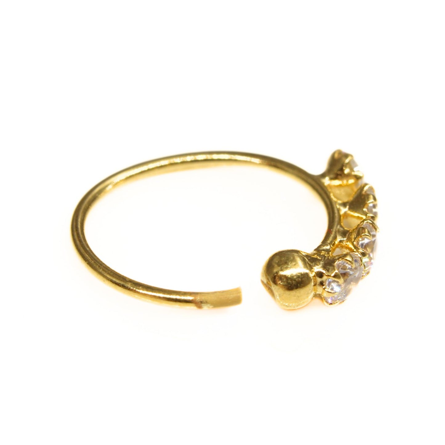 Real Gold Women Nose Hoop Ring 18k