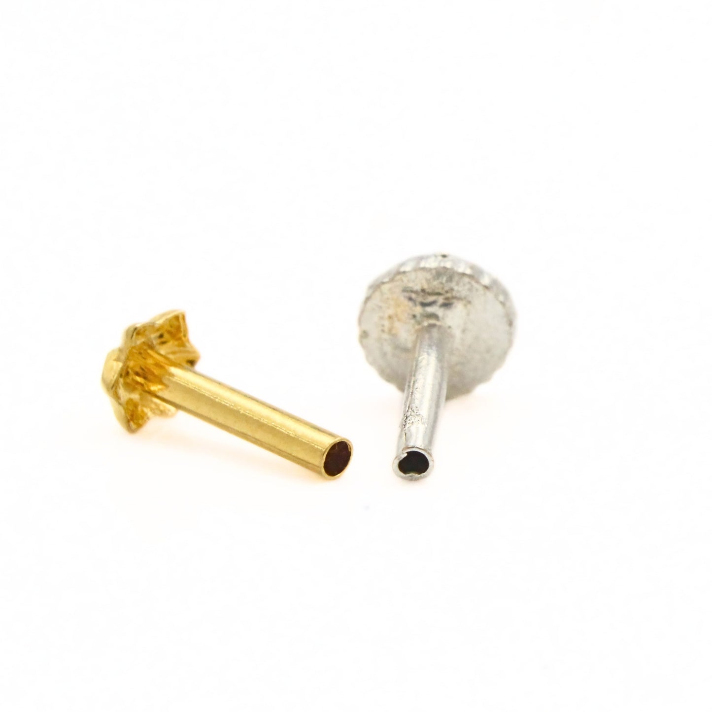 18K Real Gold Minimal Star Nose Piercing Stud