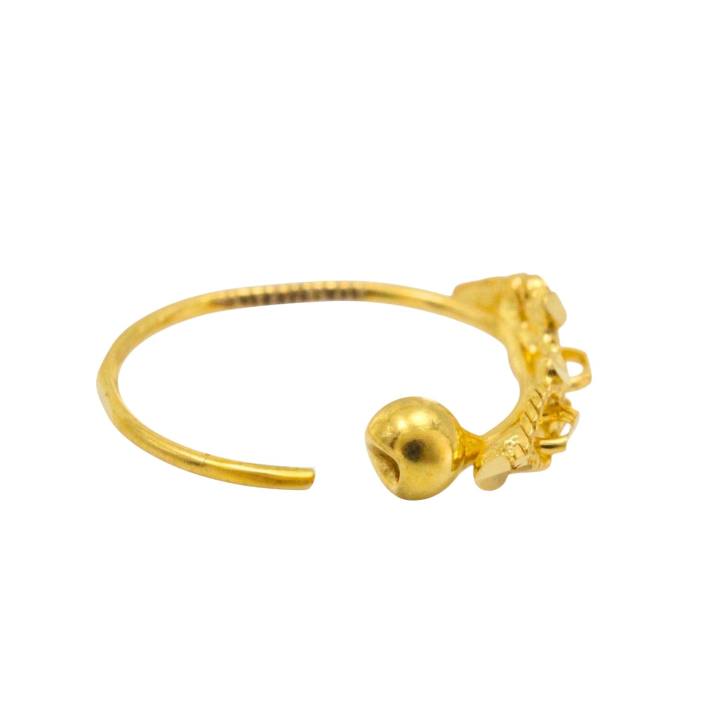 Nozera 18K Real Gold wired floral Nose Ring for Women
