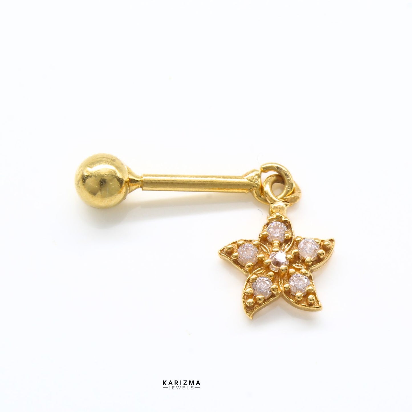 18k Real Gold Bugadi Drops & Danglers CZ Earring for Women and Girls