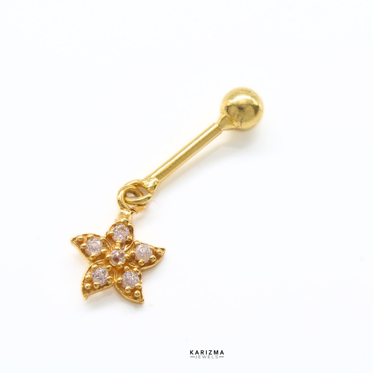 18k Real Gold Bugadi Drops & Danglers CZ Earring for Women and Girls