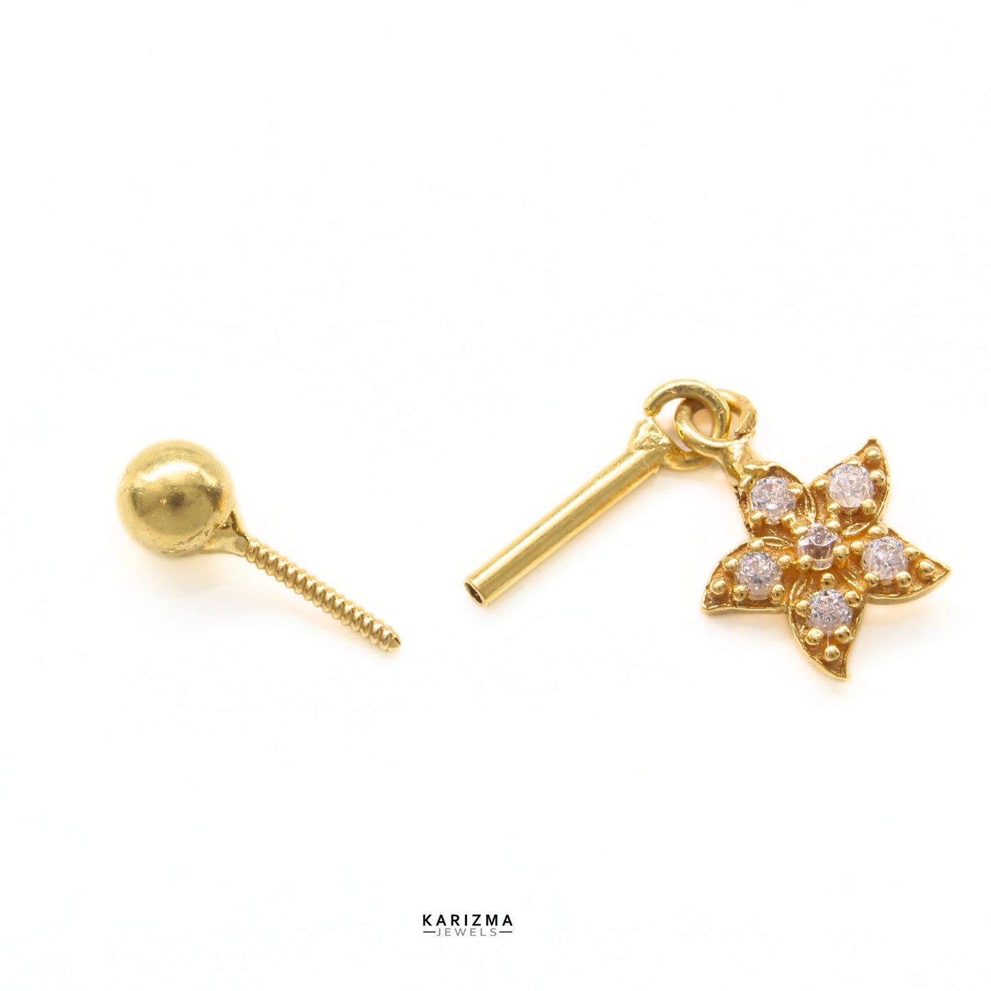 18k Real Gold Bugadi Drops & Danglers CZ Earring for Women and Girls