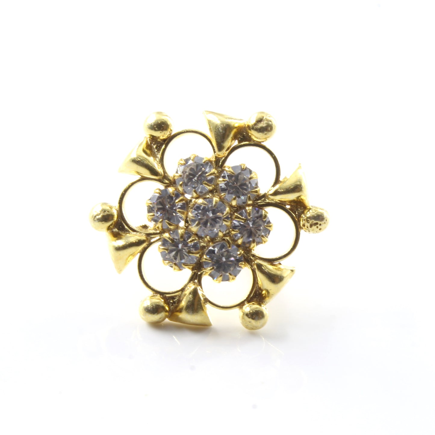 Real Sterling Silver CZ Women Nose Stud