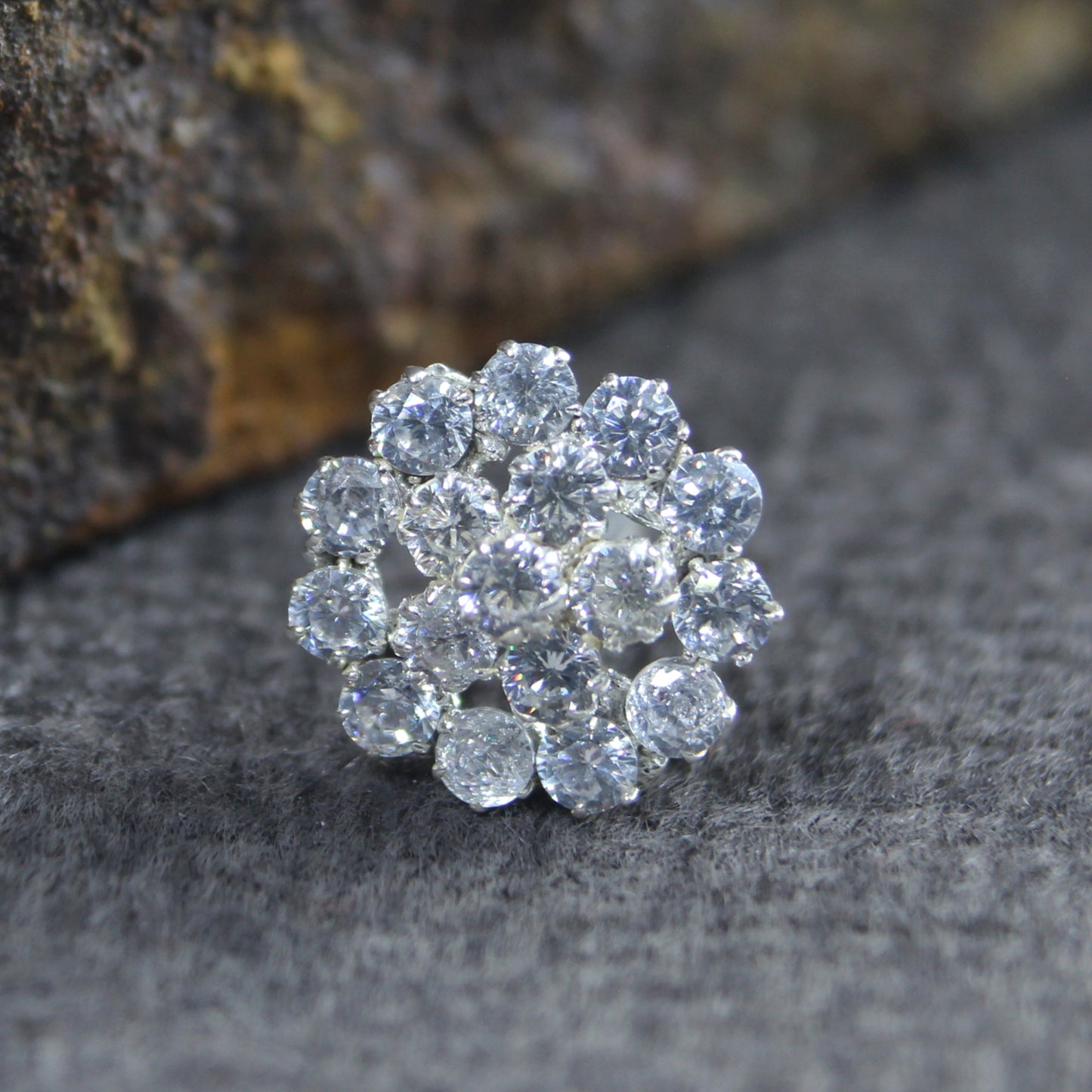 Real Silver nose pin for women