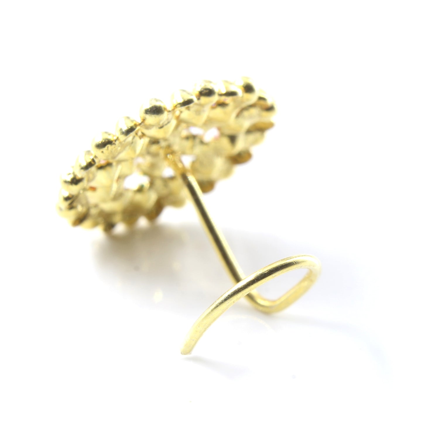 Twisted Silver Nose Ring 22g