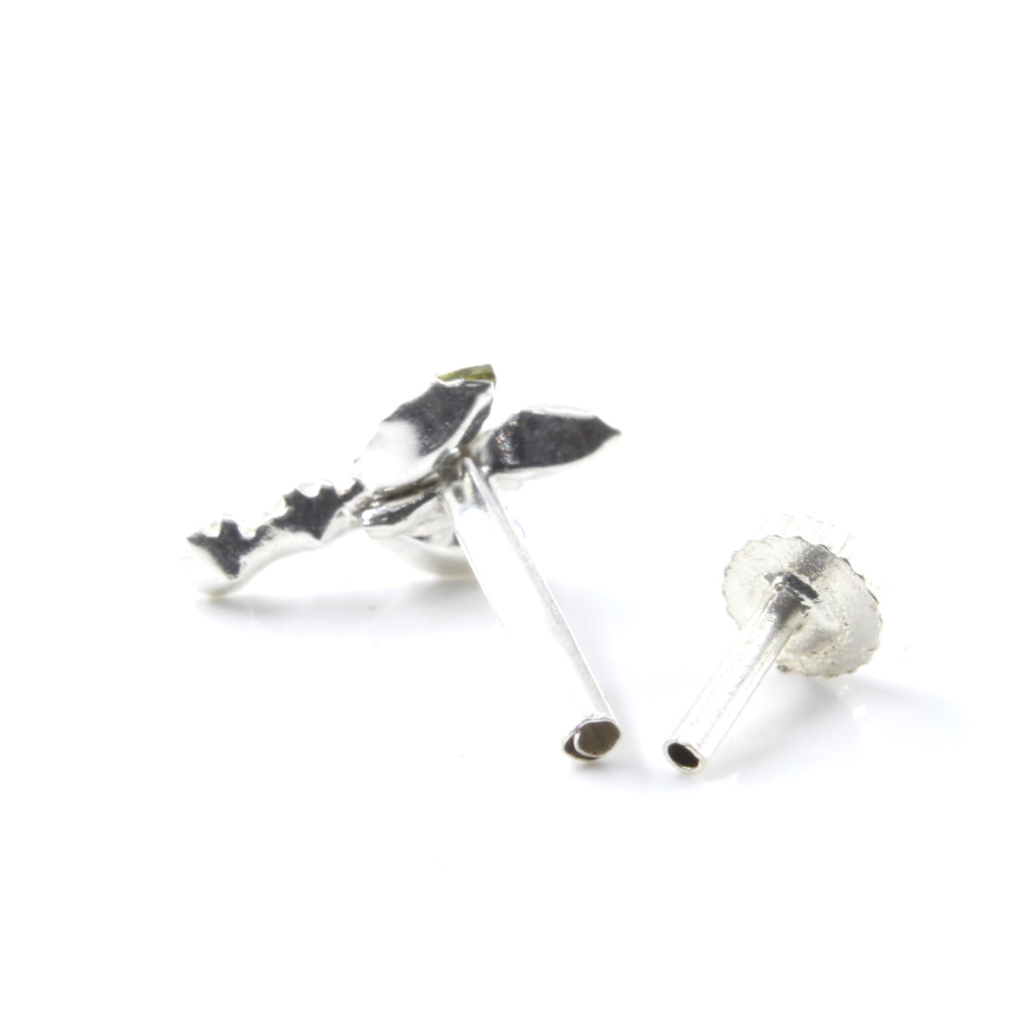 Sliver Nose Pin for women with Push pin