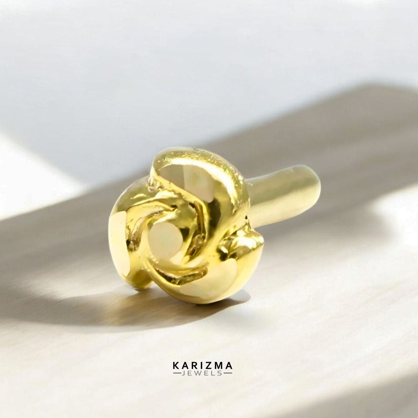 Tiny 14k Real Gold Women Push Pin style Nose Pin