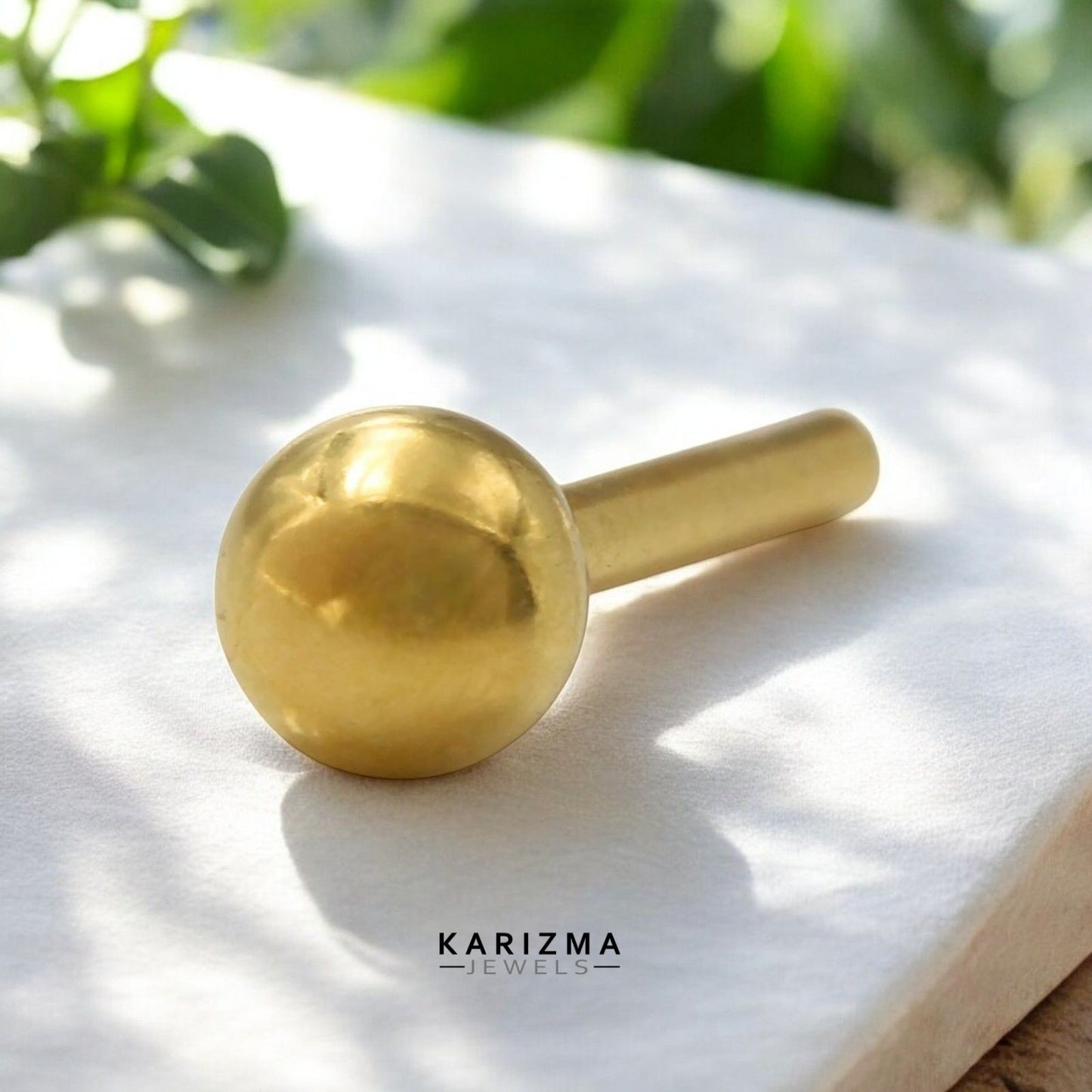 14K Real Gold Women Round Nose Pin nose ring Push Pin
