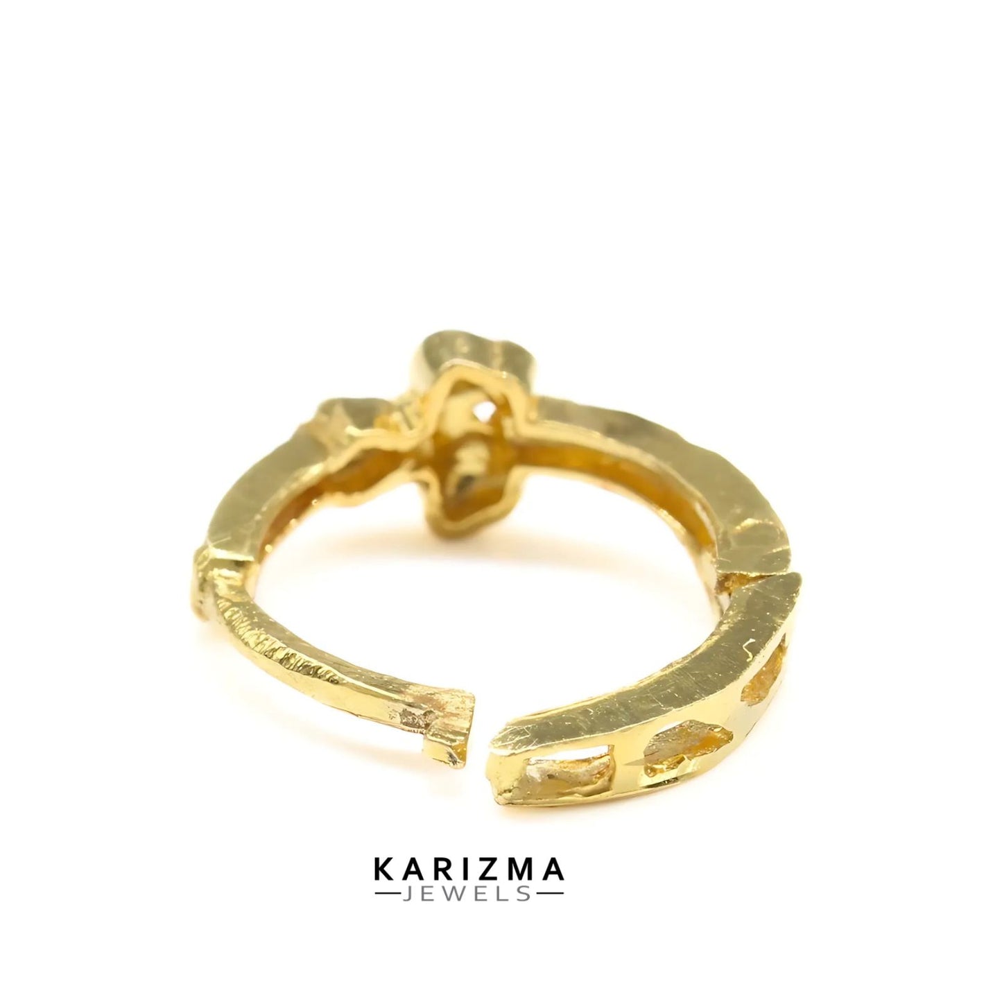 18K Real Gold Women Clicker Nose ring Nose Hoop Ring 22g