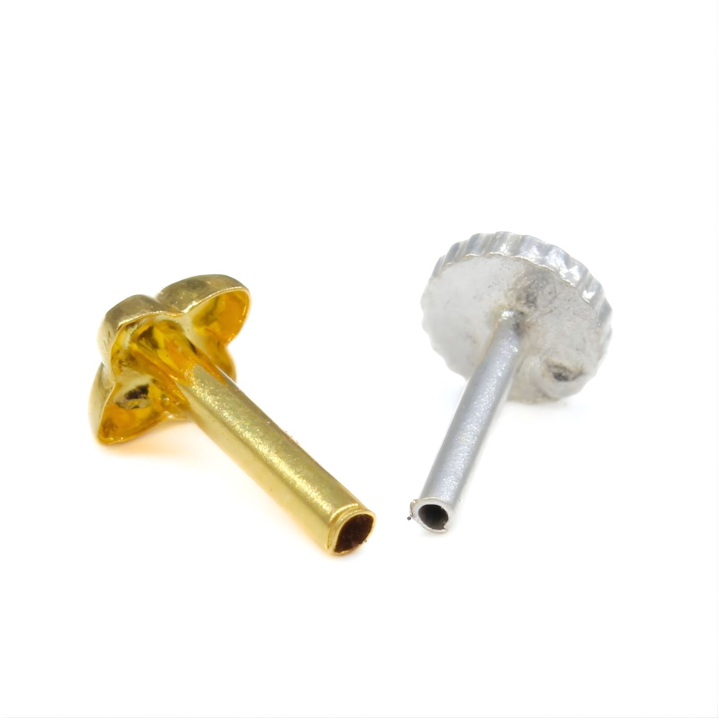 18K Real Gold women small Nose pin nose ring Push Pin