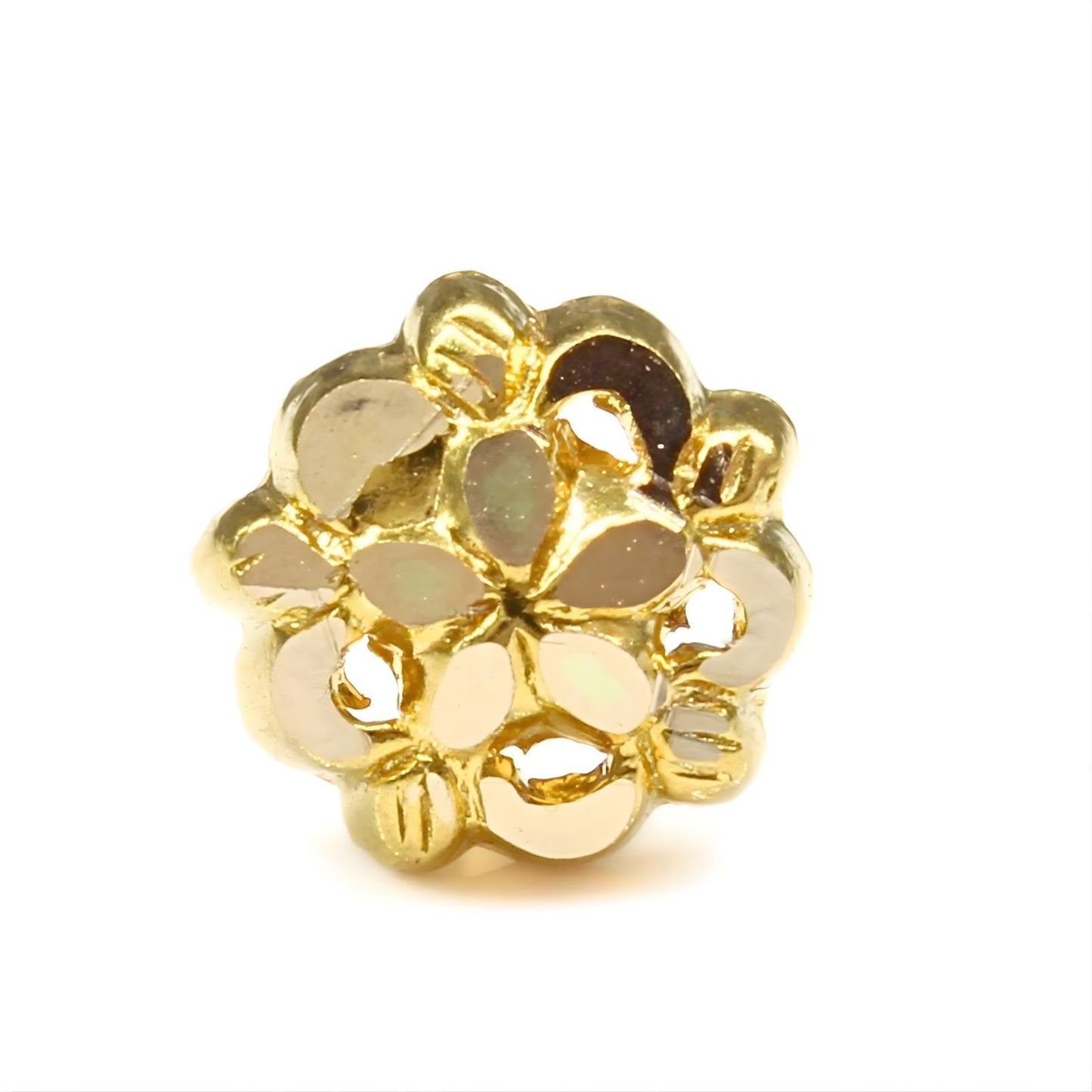 18K Real Gold women Nose pin nose ring Push Pin