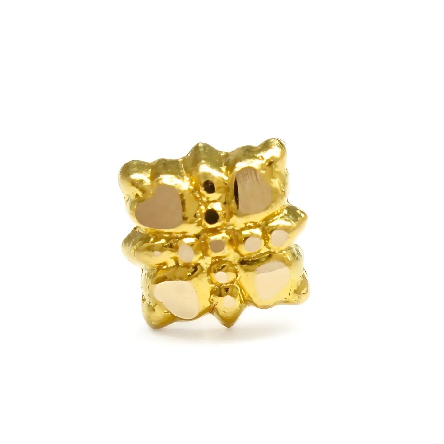 18K Real Gold square Nose pin nose ring Push Pin