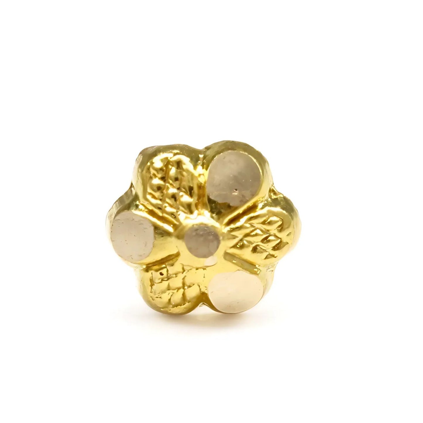 18K Real Gold small Flower Nose pin nose ring Push Pin