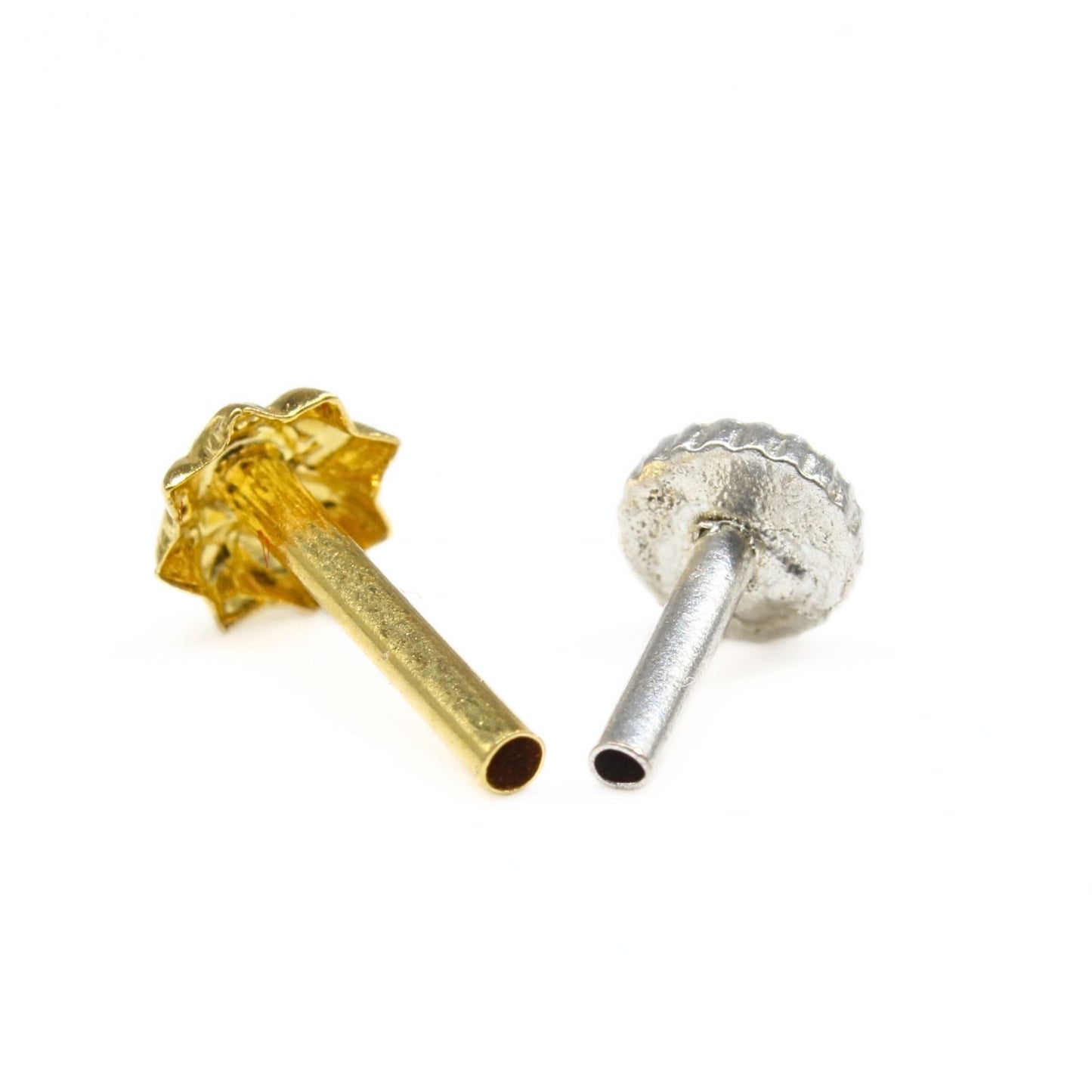 18K Real Gold Tiny Floral Nose pin nose ring Push Pin