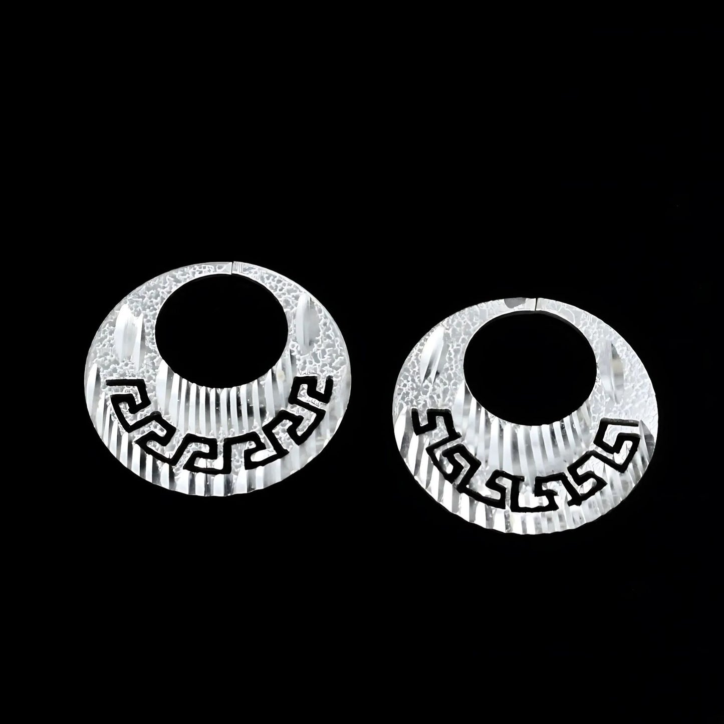 Real Sterling Silver Round Moon Shaped Nattiyan (Nanti) men women earring