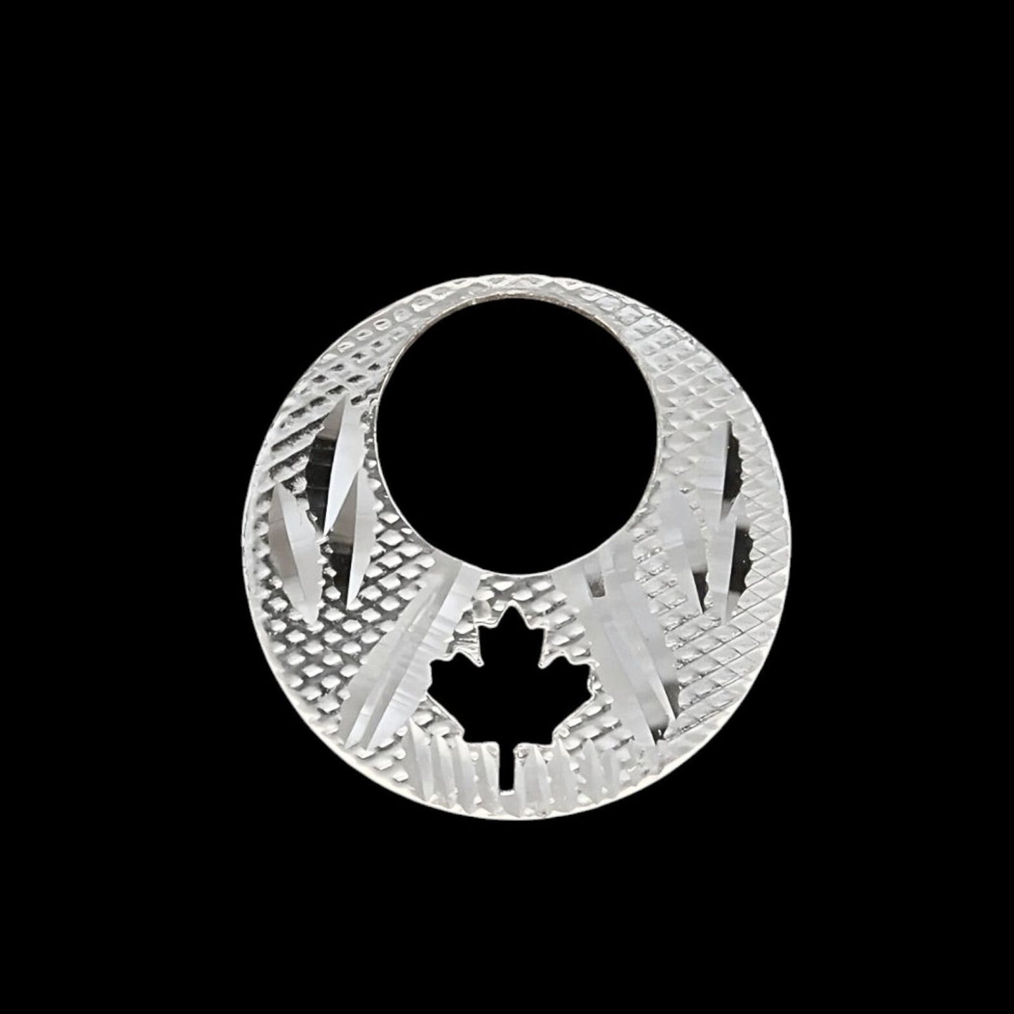 Real Sterling Silver trendy Round Moon Shaped Nattiyan (Nanti) men women earring