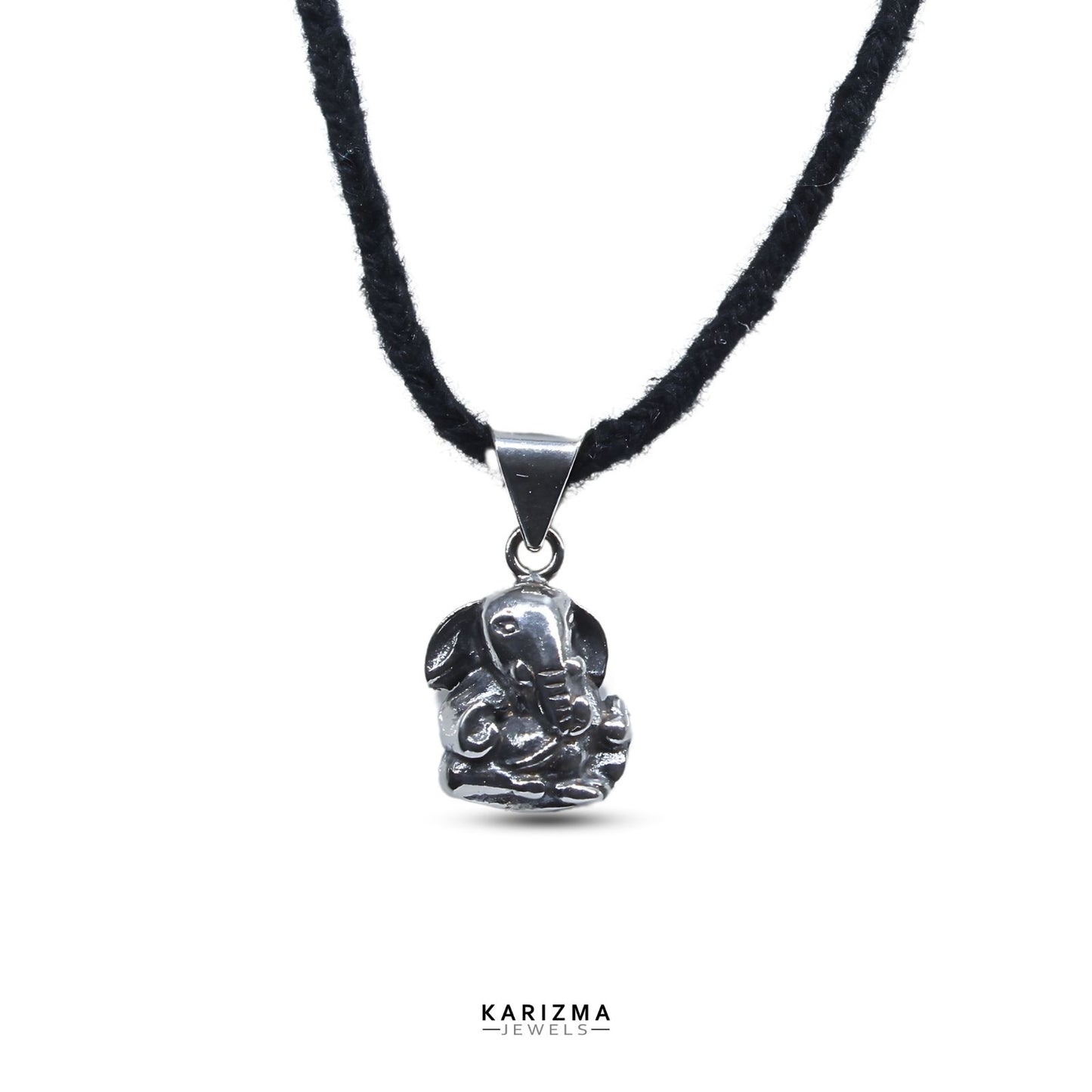 925 Sterling Silver Oxidized Small Indian Lord Ganesha Pendant