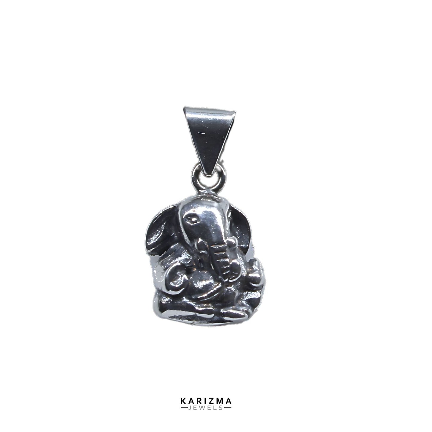 925 Sterling Silver Oxidized Small Indian Lord Ganesha Pendant
