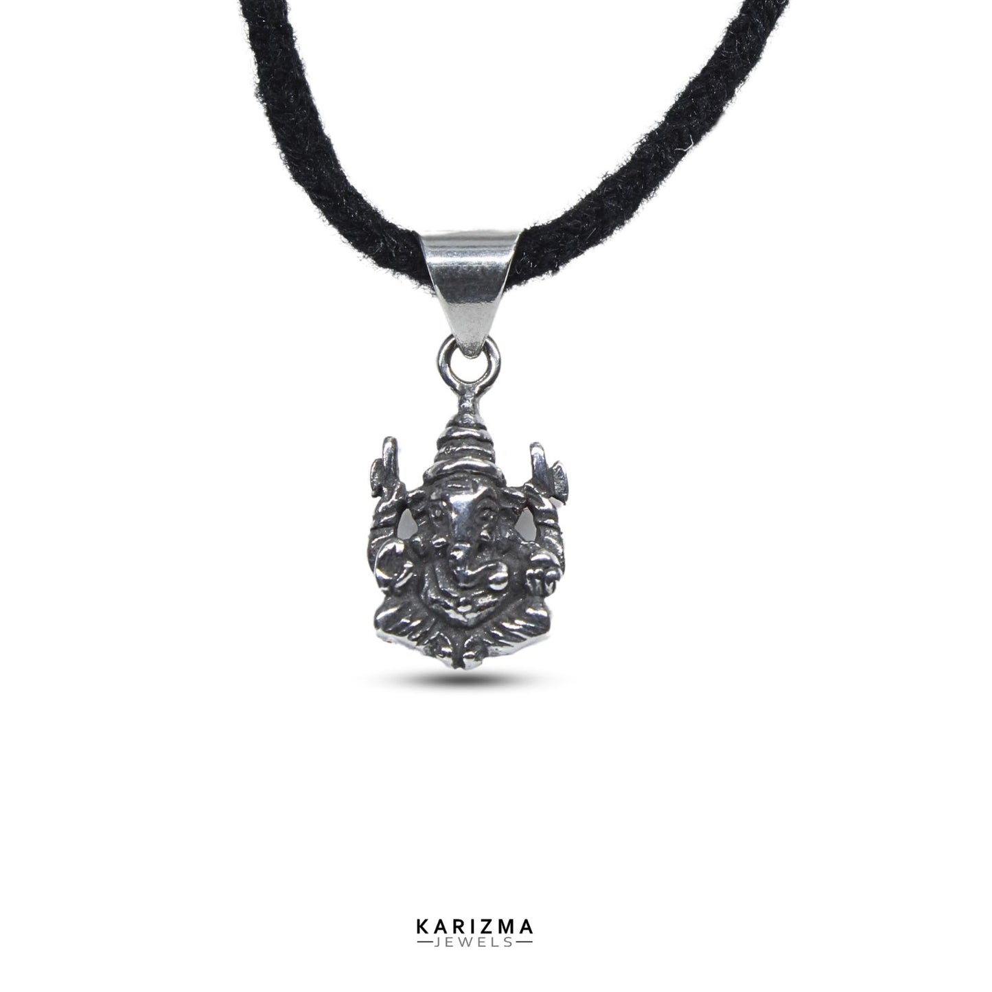 925 Sterling Silver handmade Lord GANESH Idol Oxidized Pendant