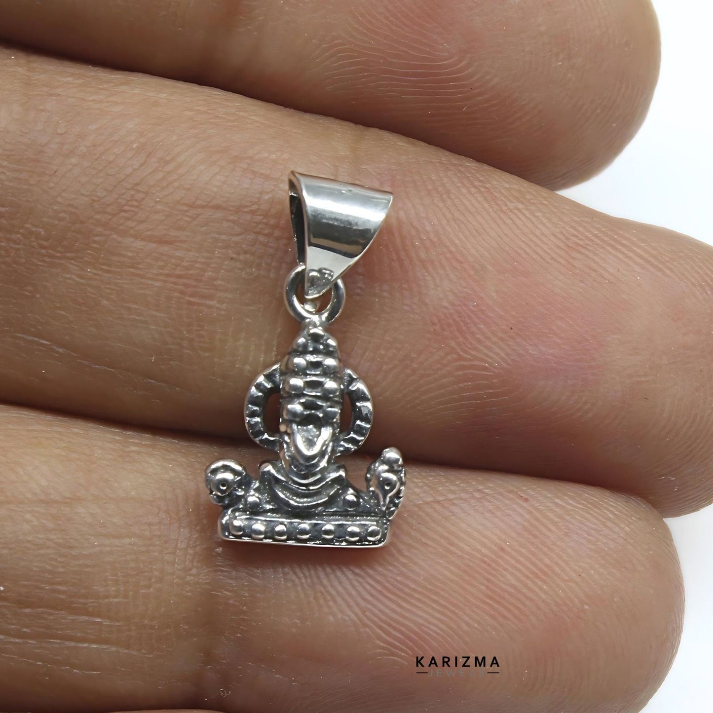925 Sterling Silver Oxidized Indian Lord Tirupati Balaji Pendant