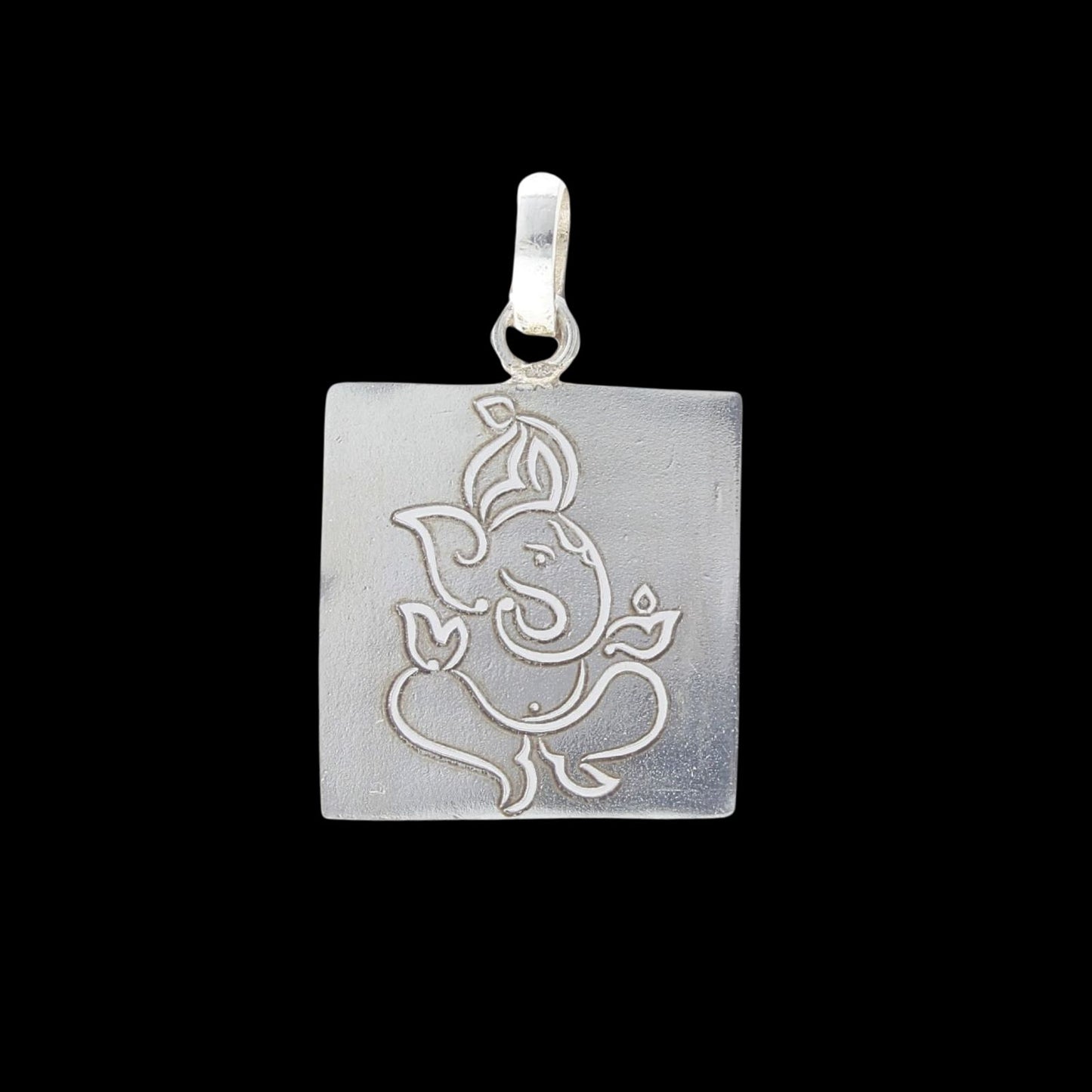 1 Inch Pure Solid Silver Square Piece (Chokor) engraving Pendant lal kitab astrology