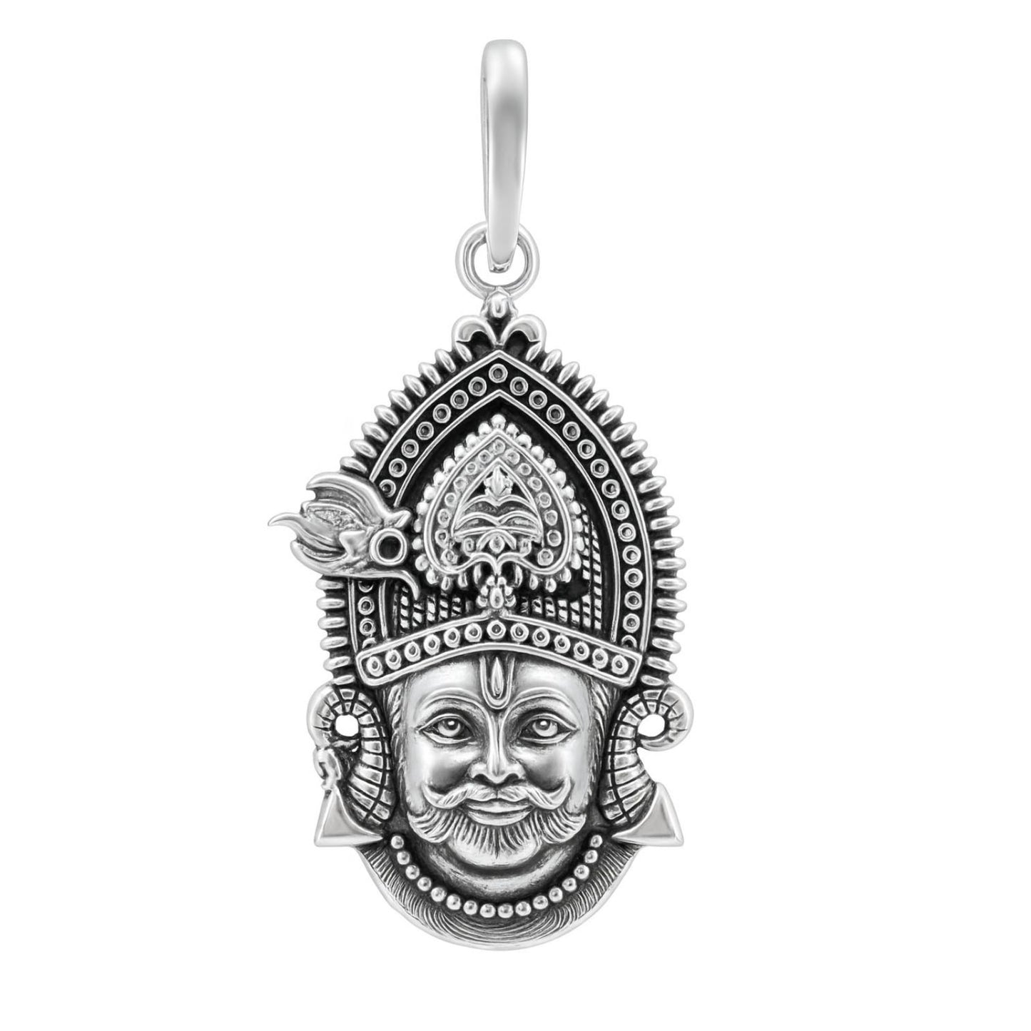 925 Real Sterling Silver Khatu Shyam Pendant