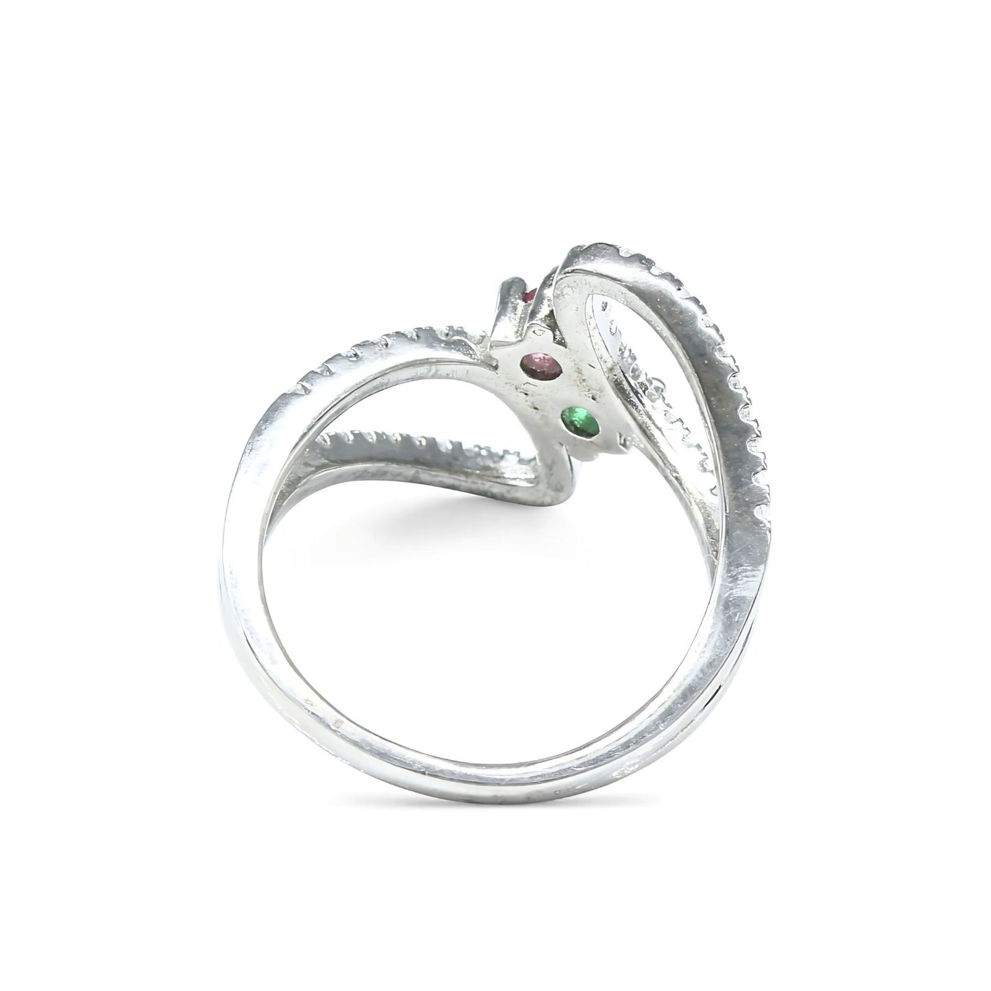 Real 925 Sterling Silver Multi CZ Women Elegant Ring