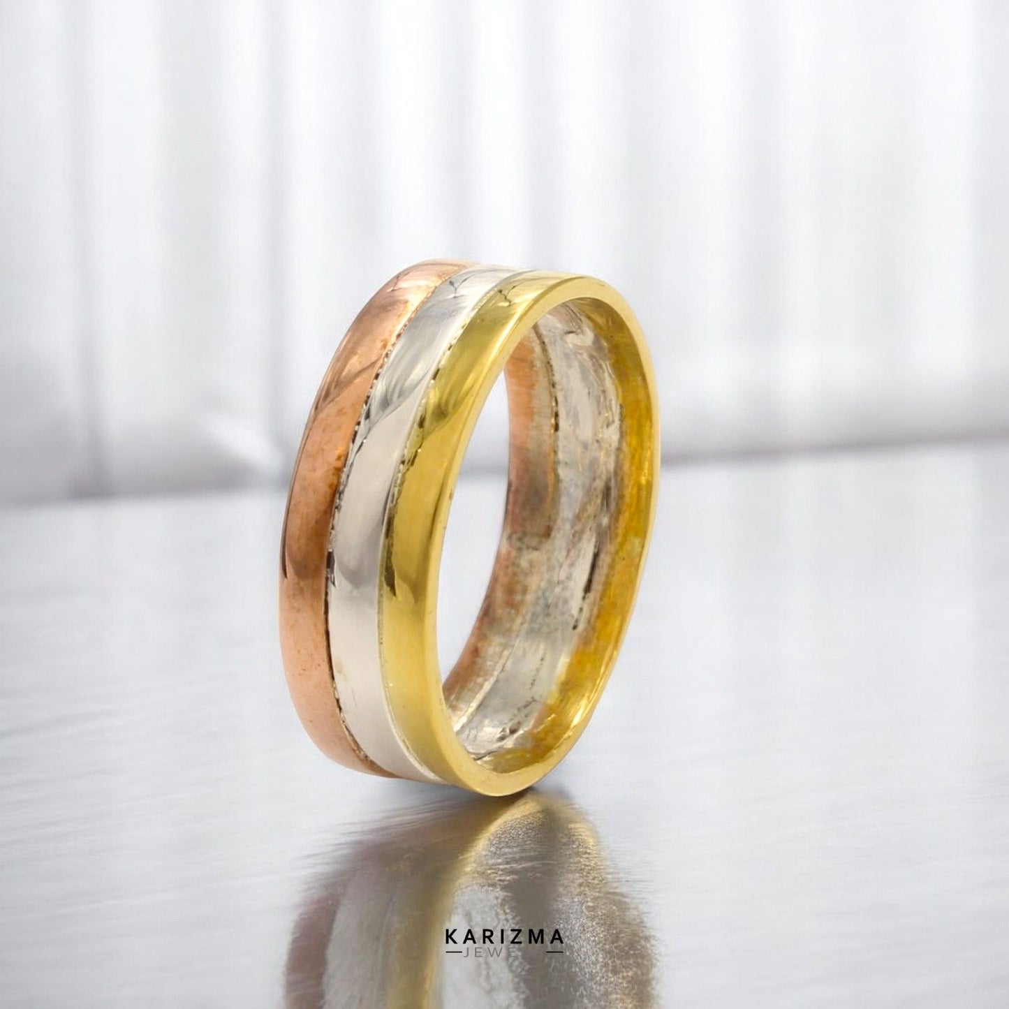 3 Dhattu Gold Silver Copper Ring for Red book remedy