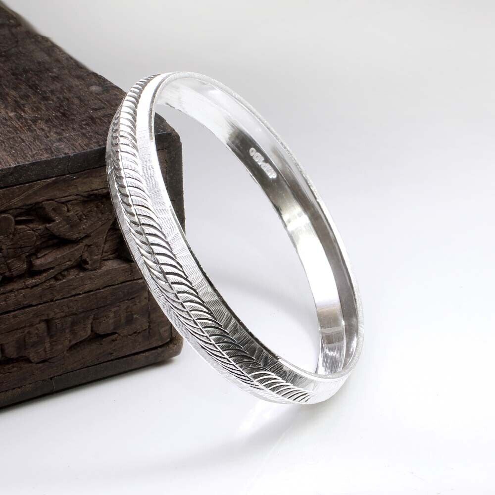 Pure Silver Men's Bangle Bracelet