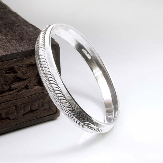 Pure Silver Men's Bangle Bracelet