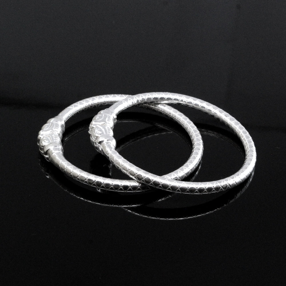 Real 925 silver Bangles Kids Bracelet - Pair