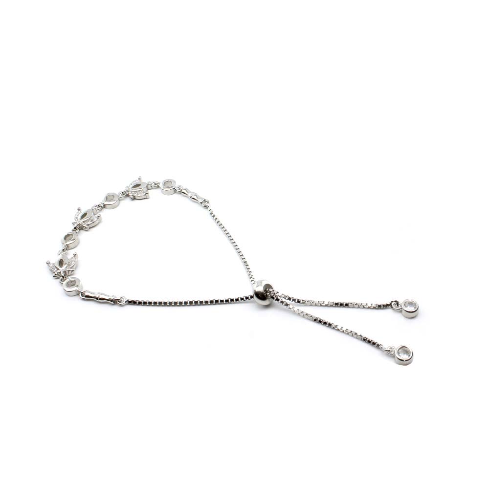 Graceful Real 925 Sterling Silver platinum finish Bracelet for Girls
