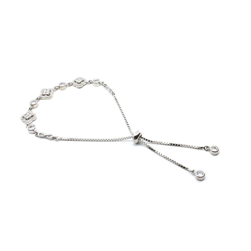 Real 925 Sterling Silver platinum finish Bracelet for Girls