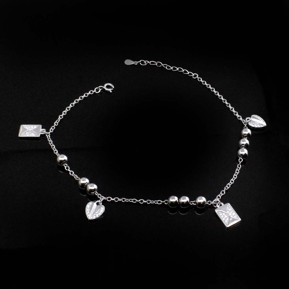 Indian 925 Sterling Silver Anklet Girls Single chain Bracelet