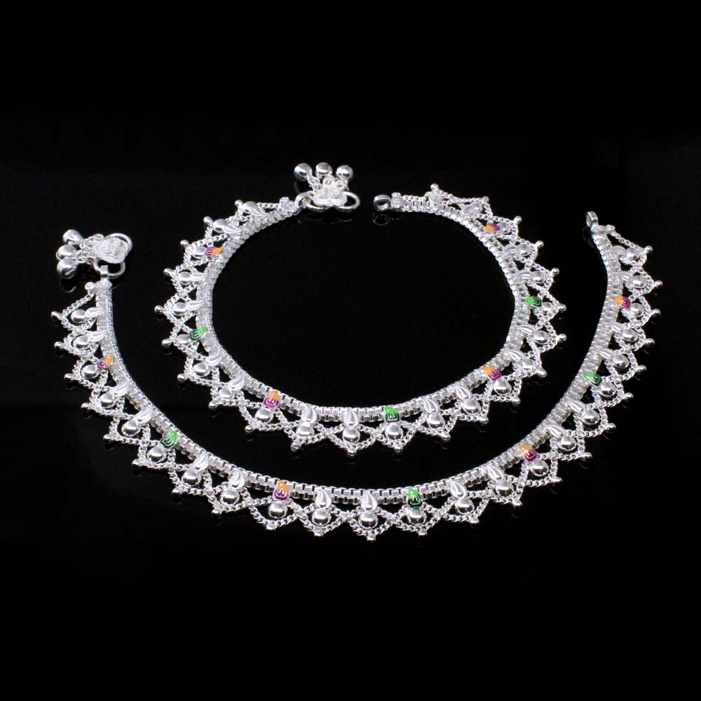 Anklet designs in hot sale silver images with price