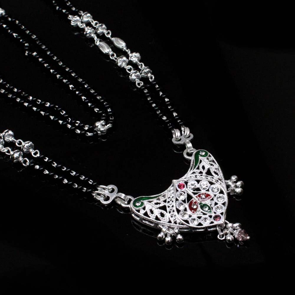 Real silver Mangalsutra women necklace chain gift for wife