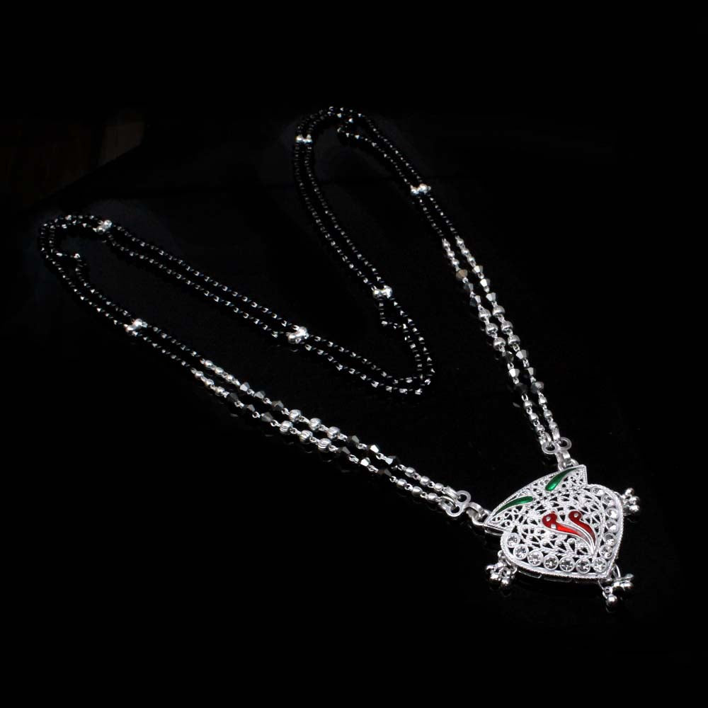 Handmade sterling silver Mangalsutra women necklace chain gift for wife
