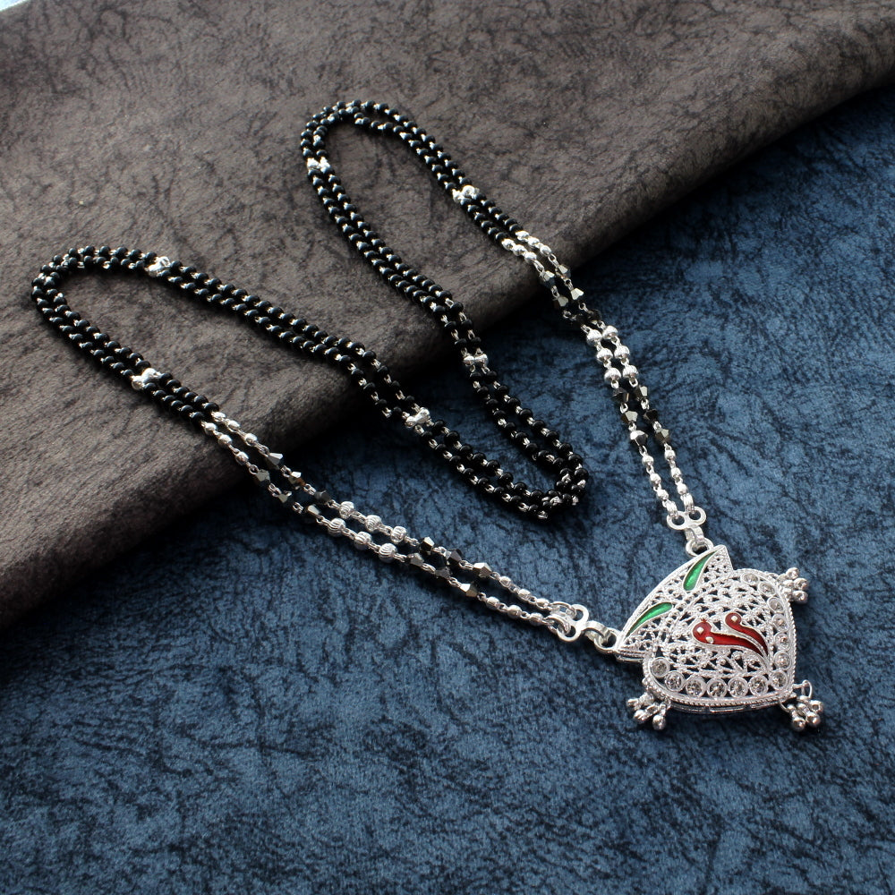 Handmade sterling silver Mangalsutra women necklace chain gift for wife