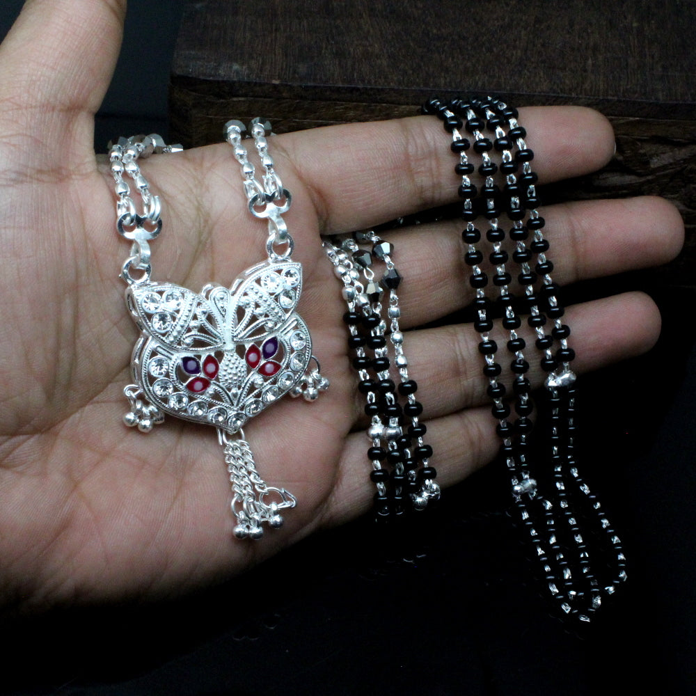 Indian sterling silver Mangalsutra women necklace chain gift for wife