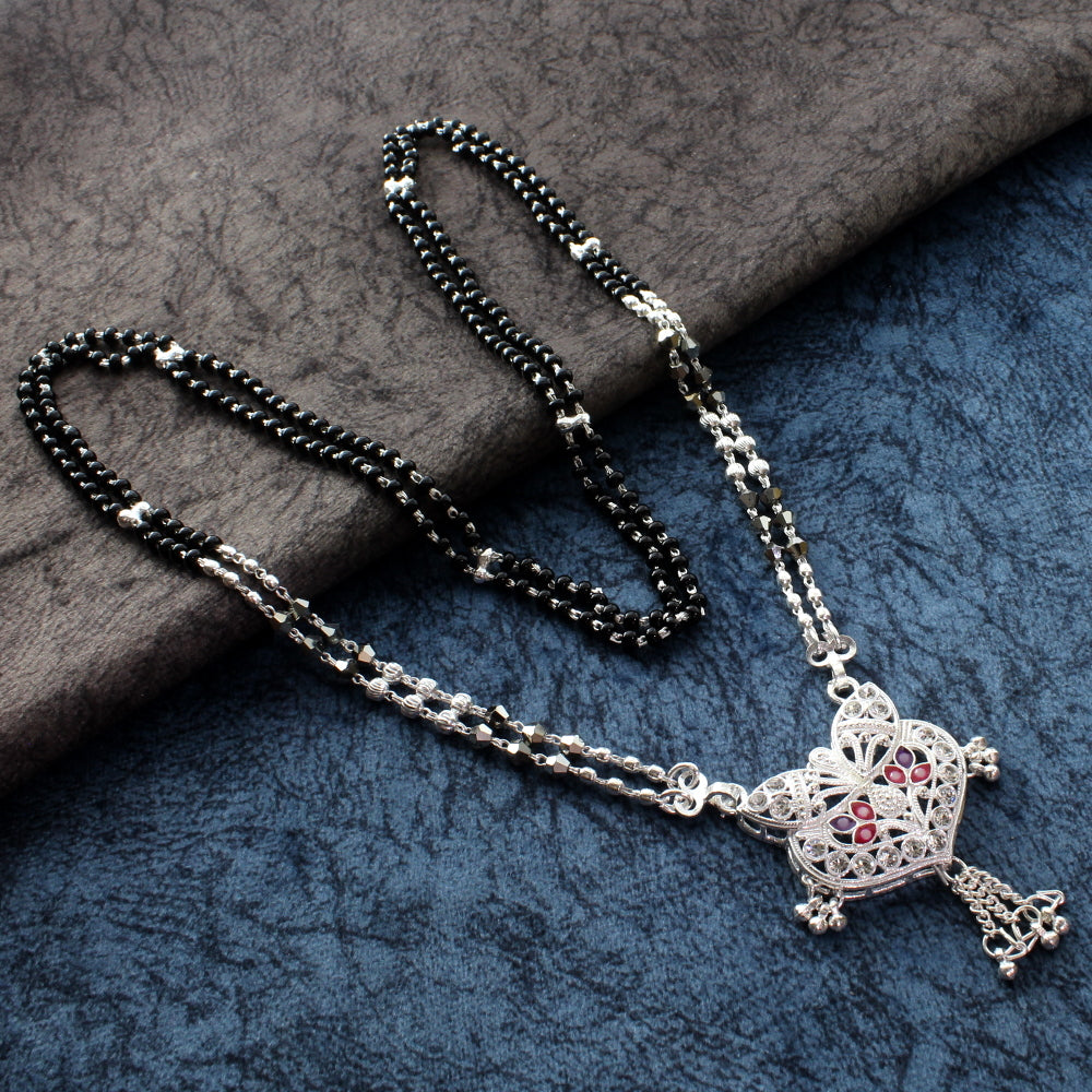 Indian sterling silver Mangalsutra women necklace chain gift for wife