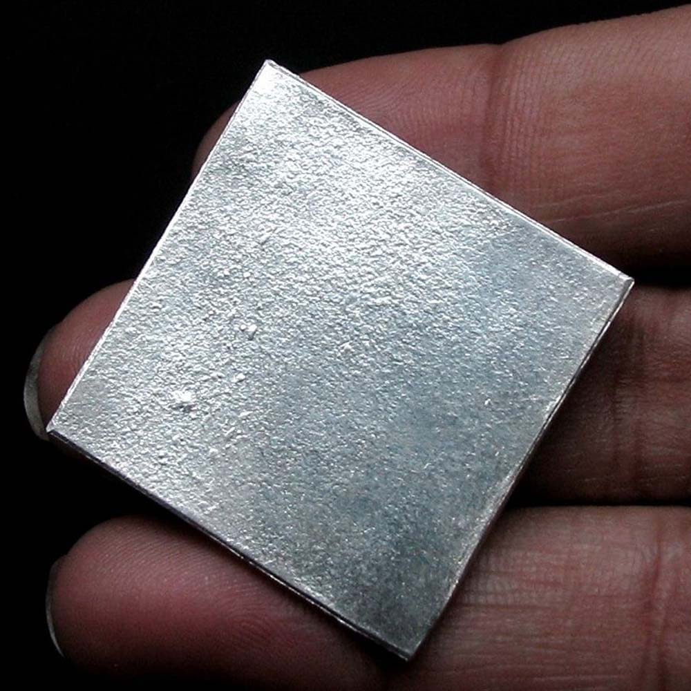 1 Inch Pure Silver Square Piece Chandi ka chokor - शुद्ध चांदी का चौकोर टुकड़ा एक इंच