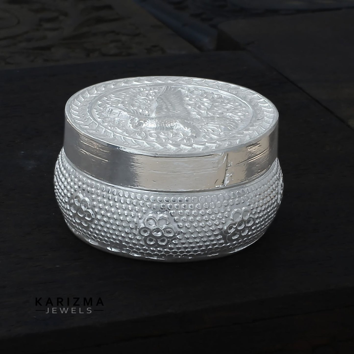 Real Silver eagle design Honey Container Dibbi for Red Book Remedy