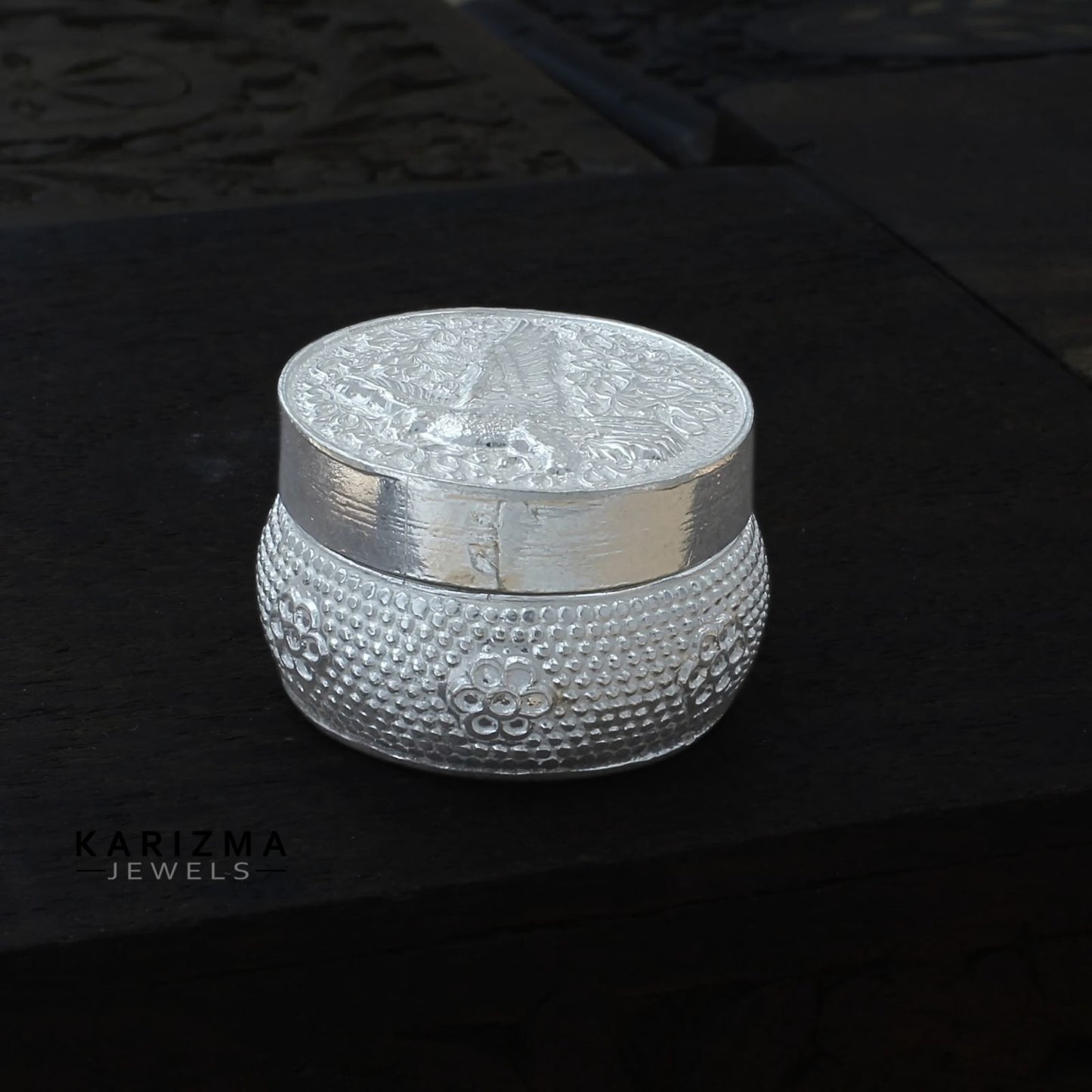 Real Sterling Silver unique Honey Container Dibbi for Red Book Remedy