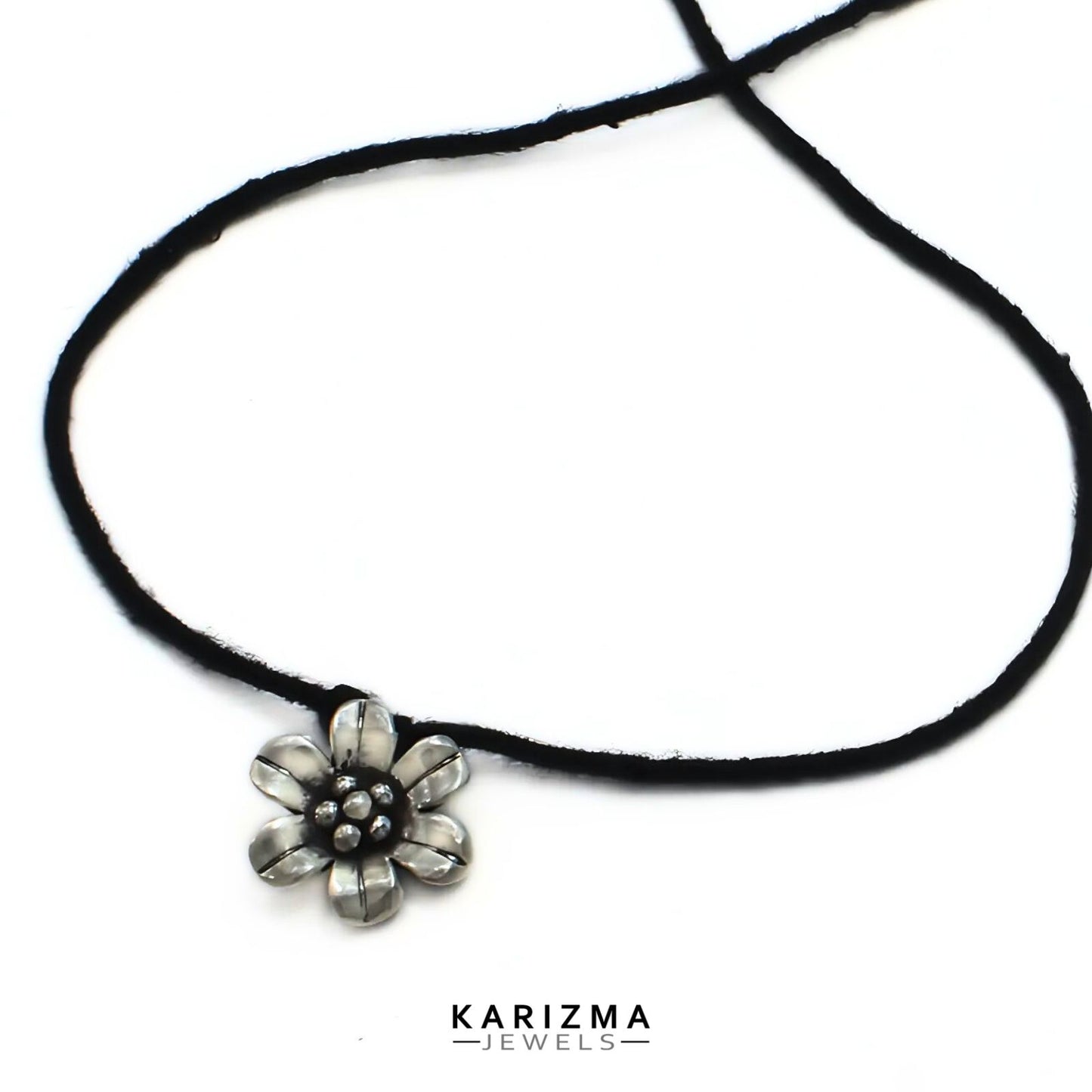 925 Real Silver Oxidized flower charm Excellent Pendant for Women & Girl's