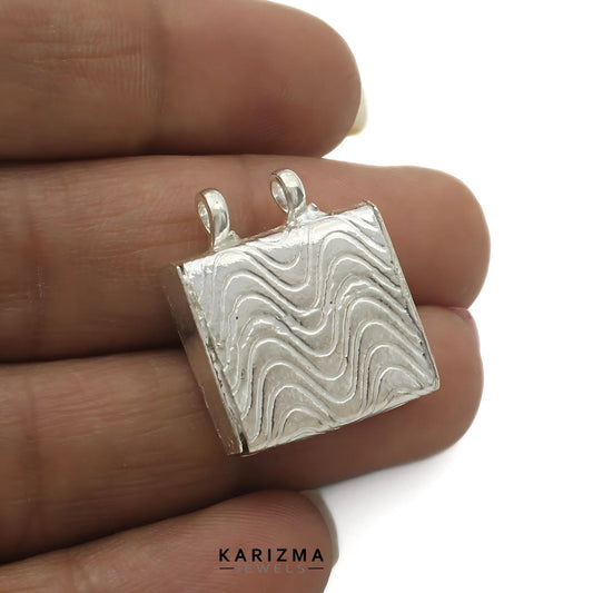 Real Sterling Silver Tabiz Pendant locket Container Open able lal kitab remedy