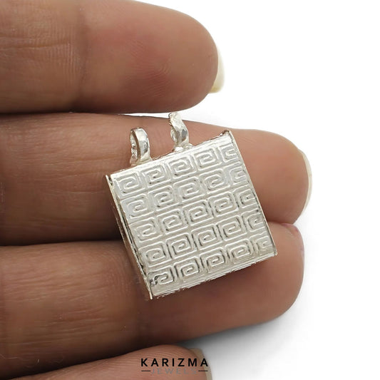 Real Sterling Silver Tabiz Pendant locket Container Open able lal kitab remedy